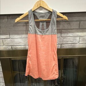 Reebok Gray and Coral Workout or Tank Top
